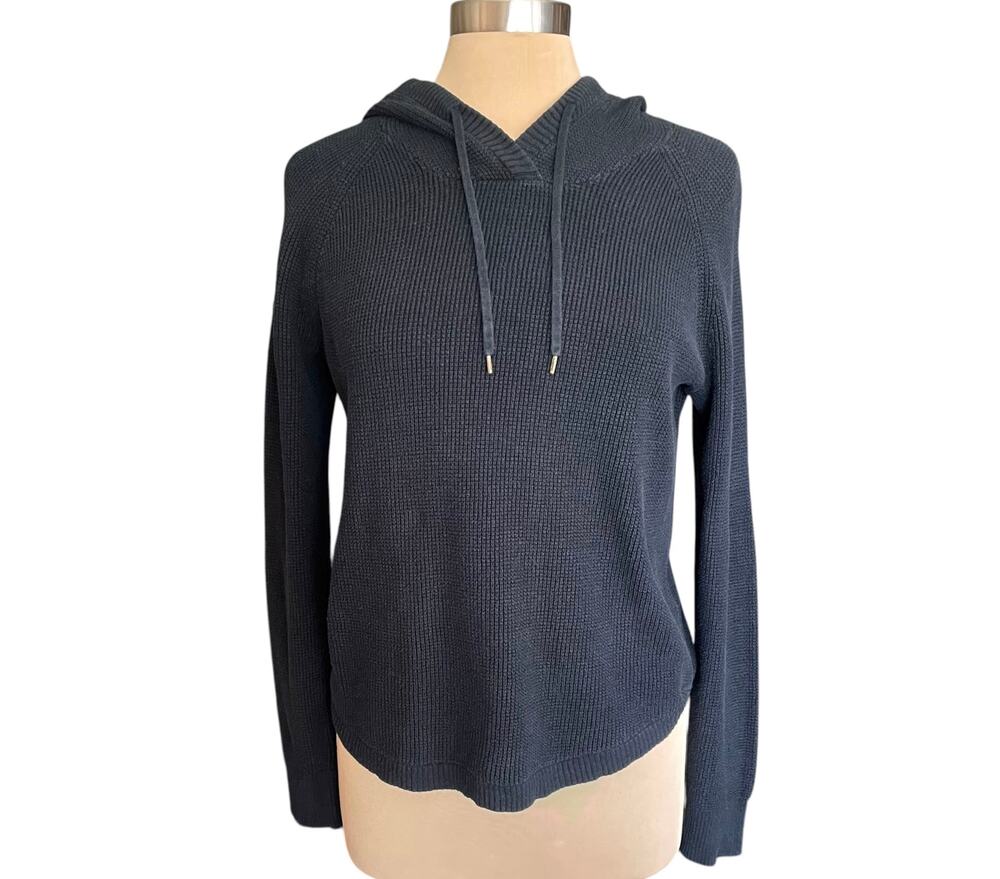 Lauren Ralph Lauren Waffle Weave Knit Hoodie Womens MEDIUM Athleisure Fall